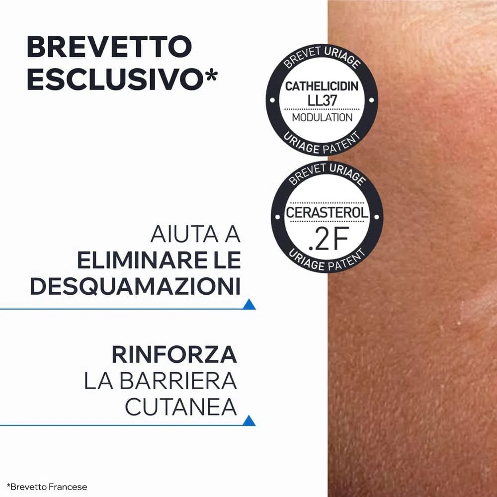 Uriage Xemose Concentrato lenitivo per pelle soggetta a psoriasi con burro di karité - Lenisce il prurito, contribuisce a eliminare squame e placche - Fluido leggero a rapido assorbimento