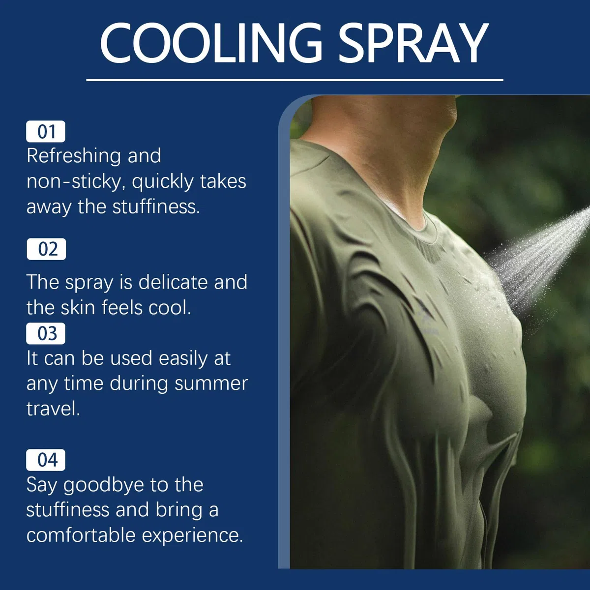 Spray Rinfrescante,Spray Nebulizzante Rinfrescante,Cool Care Sprays Sprays Idratante Ghiaccio,Rinfrescantes per Tutto il Corpo,per Esterni Viaggi Quotidiani Escursioni Campeggio Yoga Corsa,120ml