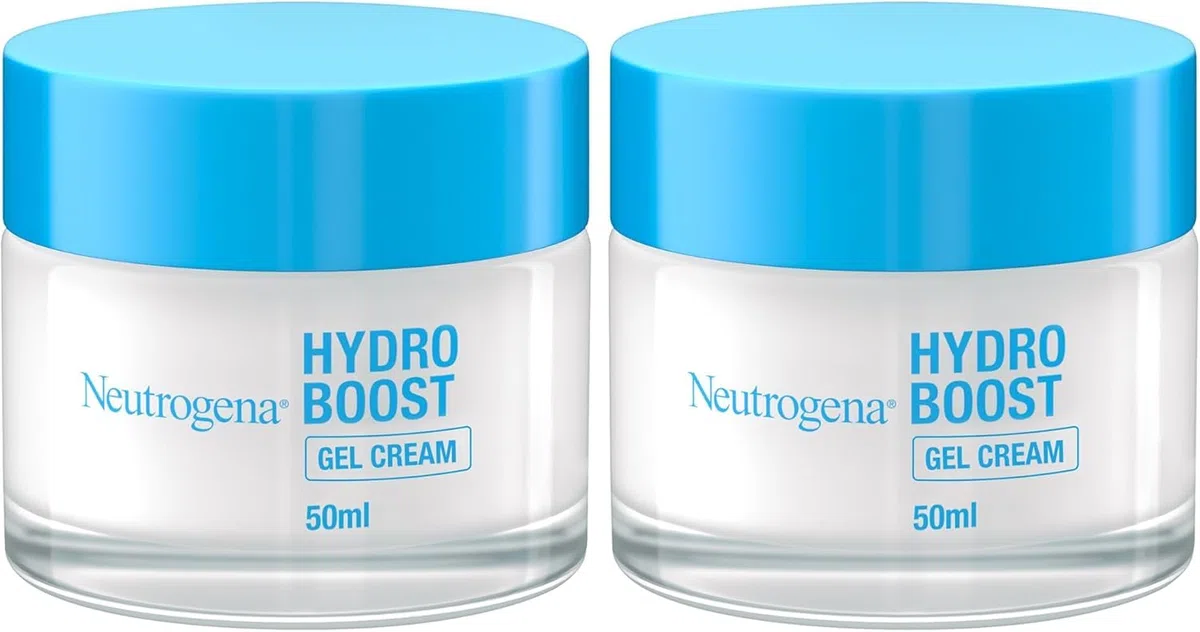 Neutrogena Hydro Boost Crema Gel, Crema idratante viso in gel leggero, Crema viso Acido Ialuronico per un'idratazione intensa, Ideale per pelle secca e sensibile, 2 x 50 ml - Esclusiva Amazon