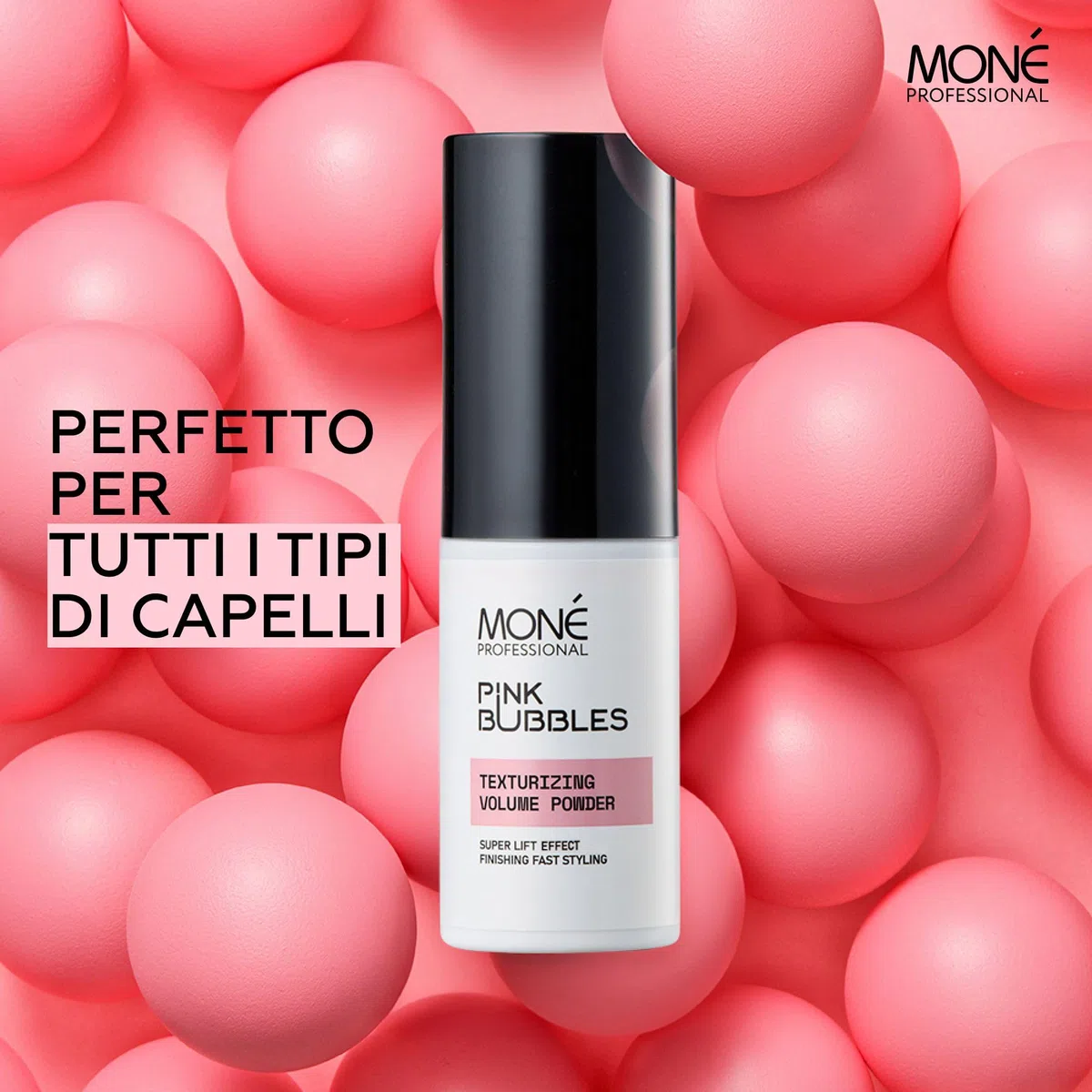 MONÉ PROFESSIONAL - Polvere Volumizzante Capelli Donna - Spray texturizzante a lunga durata - Effetto istantaneo - Con una leggera Fragranza di Vaniglia - 8 g