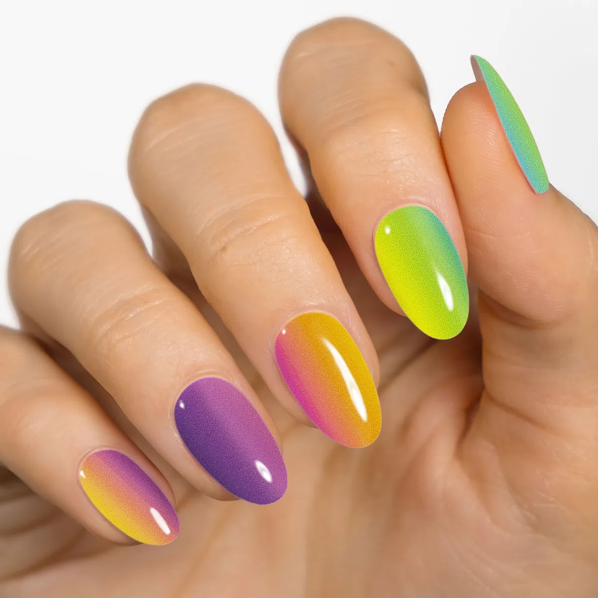 MOYOU LONDON Strisce per unghie in gel semi-catalizzato, impermeabili, 20 pezzi, si asciugano alla luce solare o con lampada UV/LED, durano fino a 2+ settimane, elastiche, facili da applicare e