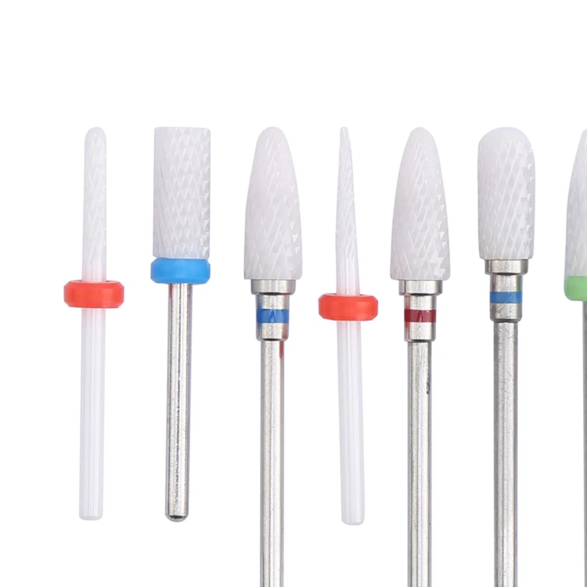 Set di 12 Punte per Trapano per Unghie in Ceramica, Punta per Trapano per Unghie in Ceramica per Smerigliatrice Elettrica, Set di Punte per Trapano per Unghie per Unghie in Gel